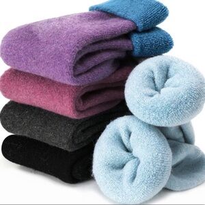 Thermal Winter Thick Cozy Wool Socks 5 Pairs